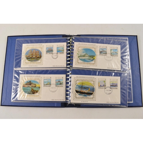 350 - LLoyds shipping register folder 1st day covers folder x 33 approx shipping stamps