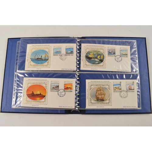 350 - LLoyds shipping register folder 1st day covers folder x 33 approx shipping stamps