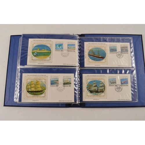 350 - LLoyds shipping register folder 1st day covers folder x 33 approx shipping stamps