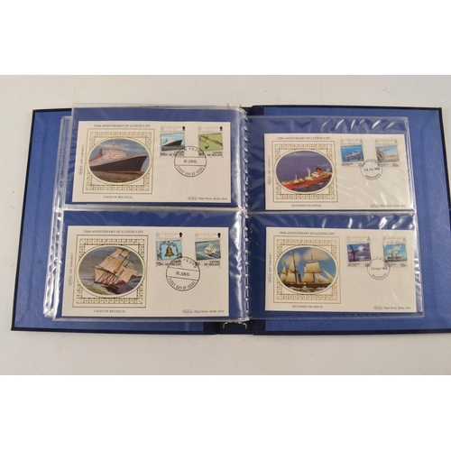 350 - LLoyds shipping register folder 1st day covers folder x 33 approx shipping stamps