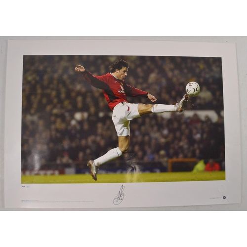 420 - RUUD VAN NISTELROOY signed football photograph Champions League over Juventus in 2003 by bigbluetube... 