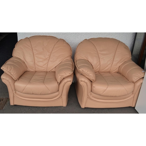 429 - Pair of leather armchairs in good conditione