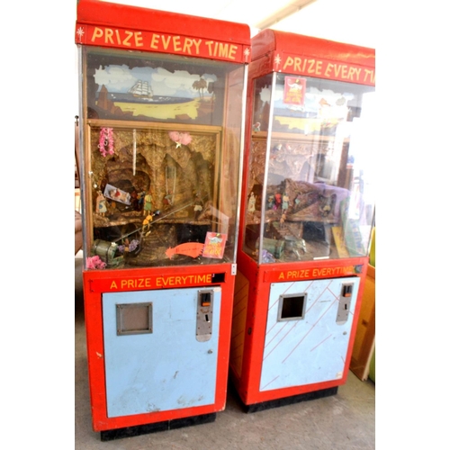 503 - RARE! A PAIR OF AMAZING! plug-in vintage  'ELEPHANT' FAIRGROUND slot machine prize boxes