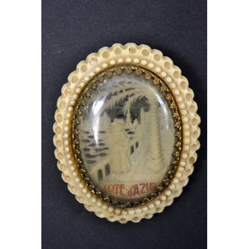 39 - A collection of vintage Cameo jewellery (pendant stamped 800 silver) to include an unusual Cote d'Az... 