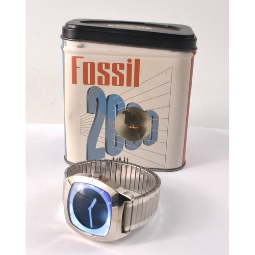 33 - FOSSIL MILLENIUM gents wrist watch unused still in original presentation tin!