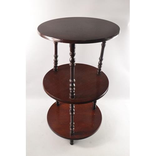 560 - Small round window table with shelves