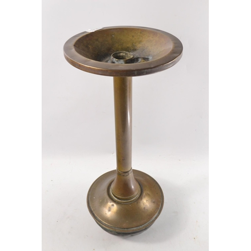 564 - Unusual Middle Eastern style brass plant stand or cigarette stand?