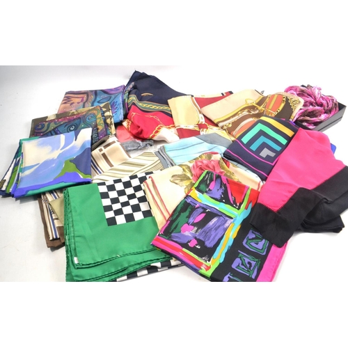 94 - FABULOUS QUALITY !! 17 silk squares with a variety of colours! - all new never been worn!