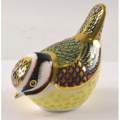 96 - Royal Crown Derby Blue Tit Bird Paperweight in very good condition