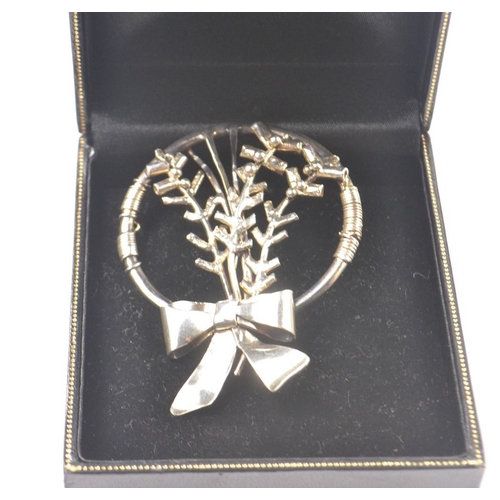 17 - STERLING SILVER STAMPED brooch still in its original box