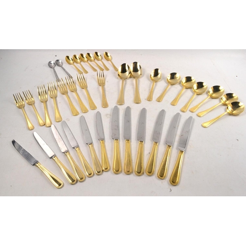 305 - A collection of VINERS gold handled cutlery - unusual!