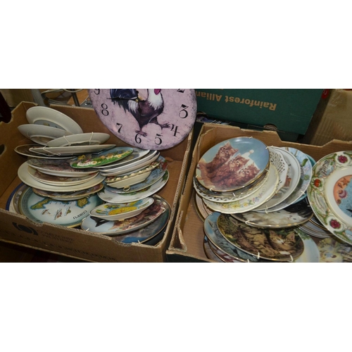 318 - Two boxes of collectors plates to include 'Sitting Pretty' fron Purrfect Portrait collection, Royal ... 