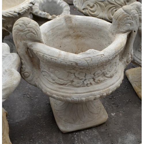 336 - Two Handled Urn - large decorative 2 handled urn (2 pieces)