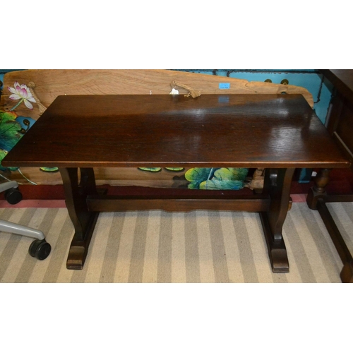 379A - ERCOL style solid oak COFFEE table