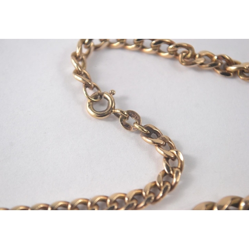 7 - A 375 stamped yellow gold chain-link chain in beautiful condition 12.12g weight