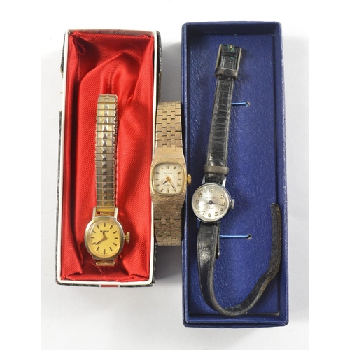 16 - A Trio of ladies wrist watches to include a 1960s SEKONDA in original box, BULOVA WRIST WATCH and a... 