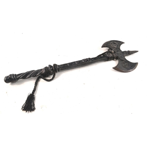 292 - A VIKING STYLE MEDIEVAL DOUBLE SIDED AXE wall ornament - looks fantastic!