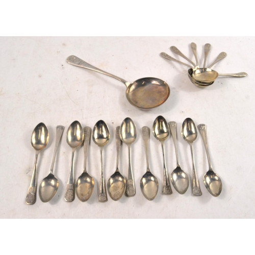 33 - A Quantity of EPNS 1937 George V! tea spoons , a set of cutlery 1938 EMPIRE EHIBITION tea spoons and... 