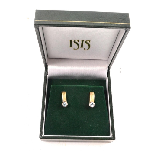 1 - A pair of ISIS silver 925 stamped stud earrings with nice blue stones in original jewellers box