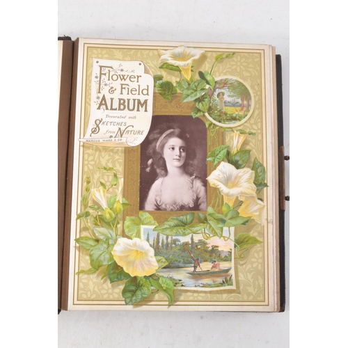 187 - A Nice Quality VICTORIAN family album with old family photographs (partially filled) 30cm x 23cm app... 