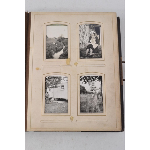 187 - A Nice Quality VICTORIAN family album with old family photographs (partially filled) 30cm x 23cm app... 