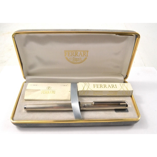 31 - MUCH SOUGHT AFTER!! An original FERRARI fountain pen with 925 stamped silver case with 14k(585) gold... 