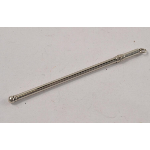 39 - NICE EXAMPLE! A silver Hallmarked ART DECO swizzle stick used to help 'reduce the bubbles darling' !... 