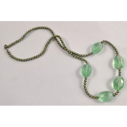 52 - Lime GREEN FLOURITE(bought from Giverny, France, flourite has special attributes!!) handmade bespoke... 