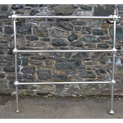 617 - Victorian style metal heated towel rail/radiator with 3 rows