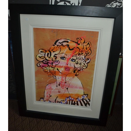 120 - Limited edition number 87 Giclee print of Marlyn Monroe titled 'Co...ee!' with certificate of authen... 