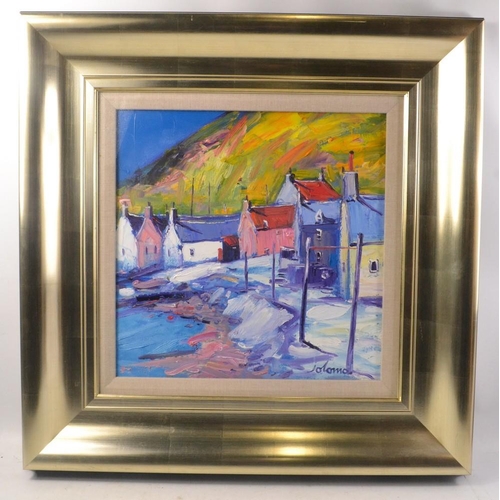 121 - JOLOMO oil on board Morning Shadows Crovie