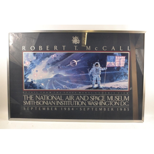 125 - FABULOUS!! Framed LUNAR print by ROBERT T McCALL (American Cosmic Artist) THE NATIONAL AIR AND SPACE... 