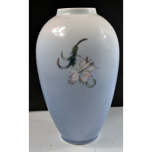 163 - ROYAL COPENHAGEN Vase with red Flower Blooming, 2660-1099