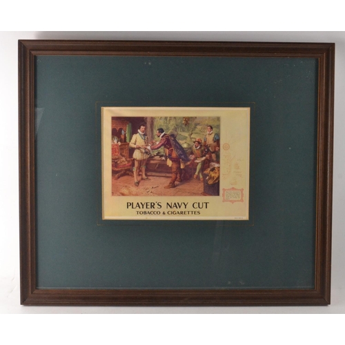 194 - NICE QUALITY Vintage framed PLAYERS NAVY CUT ADVERT frame size 56cm length x height 47cm