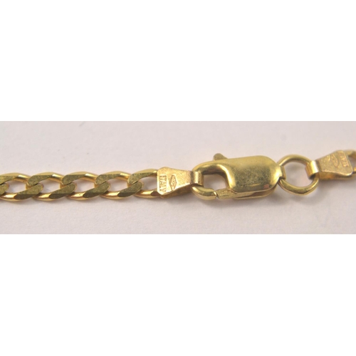 57 - 375 stamped gold necklace with flat link design