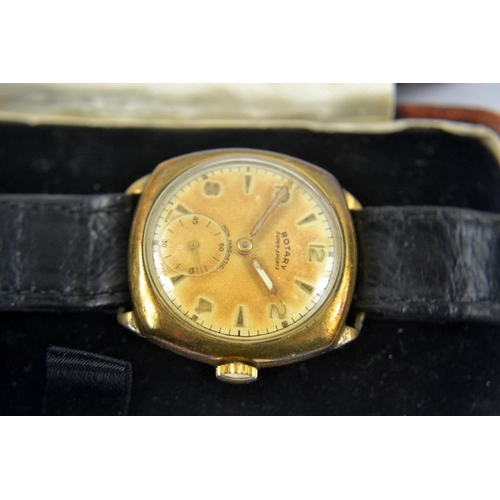 18 - A lovely old vintage ROTARY gents wrist watch c1930s in original jewellery box