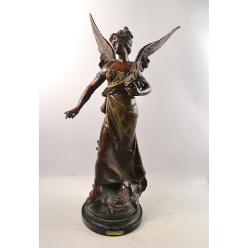 32 - Bronzed statue of 'Charity' (BIENFAISANCE) by Par Louis Moreau (France)