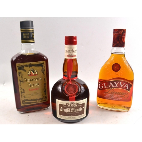 78 - LUSCIOUS LIQUEURS!! 35cl Bottle of DELIGHTFUL  GLAYVA LIQUEUR, 70cl bottle of AMERETTO and a 500ml G... 