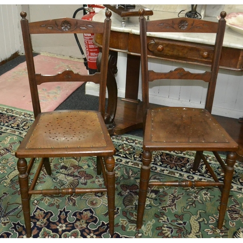 88 - Two small antique chairs - ideal 'his and her' for the bedroom