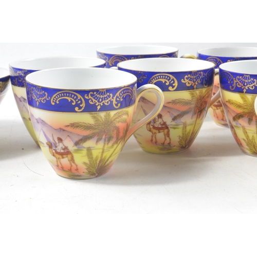 17M - An 11 cup ART DECO c1920's 'VICTORIA' Czechoslovakian tea set to include milk and cream and two medi... 