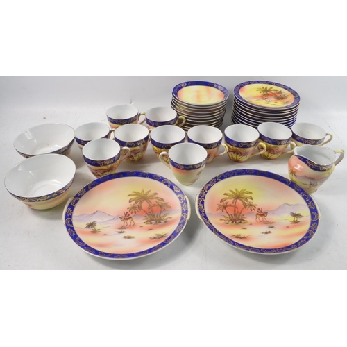 17M - An 11 cup ART DECO c1920's 'VICTORIA' Czechoslovakian tea set to include milk and cream and two medi... 