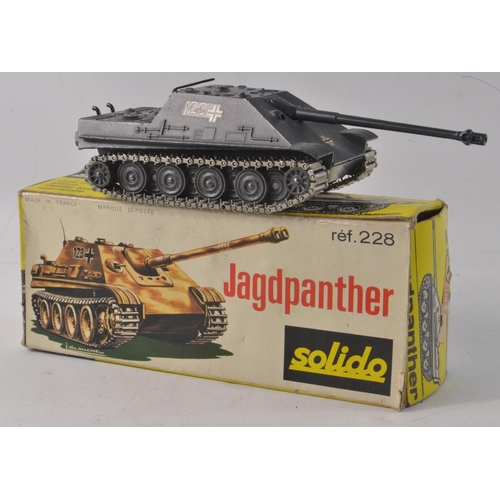 27M - A boxed Original SOLIDO GERMAN PANTHER Tank No 228 in good condition, with the box missing only one ... 