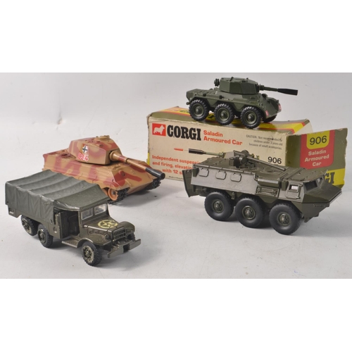 27Q - A CORGI SALADIN ARMOURED CAR No 906 with original box which is intact, with minor repair work requir... 