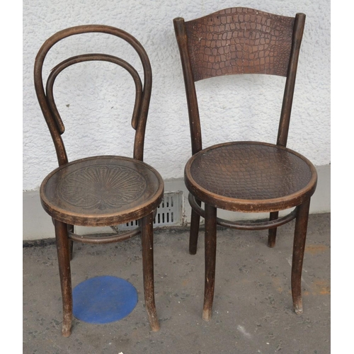 35B - Two ORIGINAL THONET French BENTWOOD Cafe style chairs c1930s