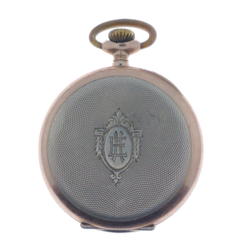 11 - 800 stamped gents gilded silver winding pocket watch with second dial. Back case stamped R 0,800 and... 