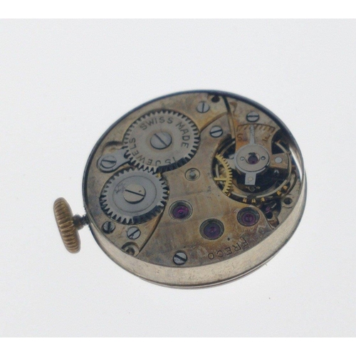 8A - A 375 stamped yellow gold watch casing ladies vintage watch with a REGENT expanding strap stamped '9... 