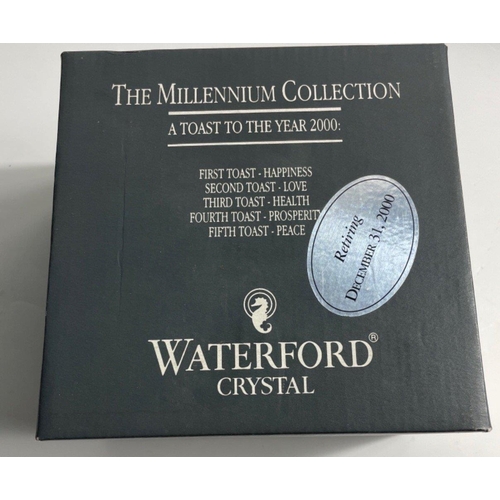 216 - WATERFORD CRYSTAL THE MILLENNIUM COLLECTION a LARGE CHAMPAGNE BOTTLE COASTER in original gifting box... 