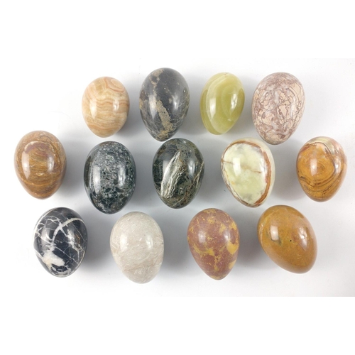 223K - A collection of 13 EXQUISITE marble eggs - of the highest quality!#278
