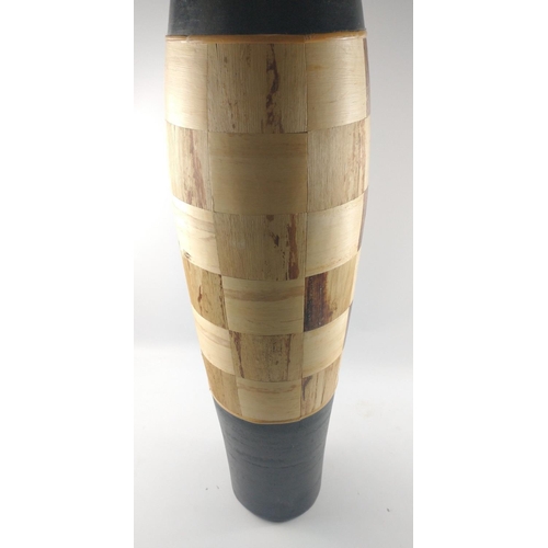 236 - A large STATEMENT 4ft ETHNIC made designer tall pot#297