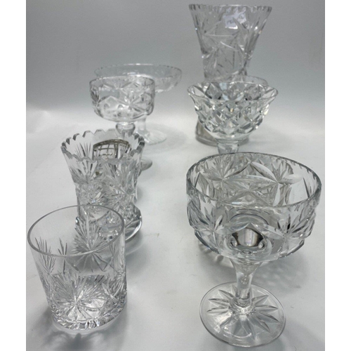 205 - Lovely collection of VINTAGE CRYSTAL and cut glass to include 2 pairs of EDINBURGH CRYSTAL SUNDAE DI... 